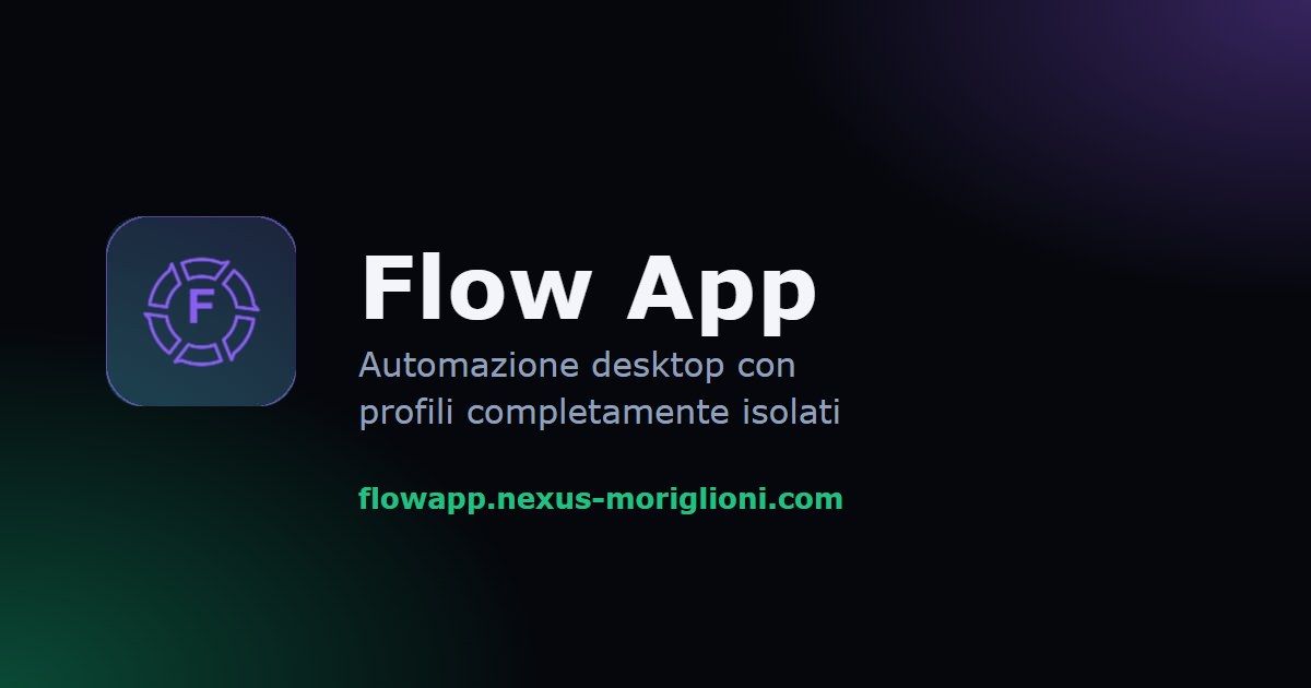 Flow App: automazione desktop con profili isolati